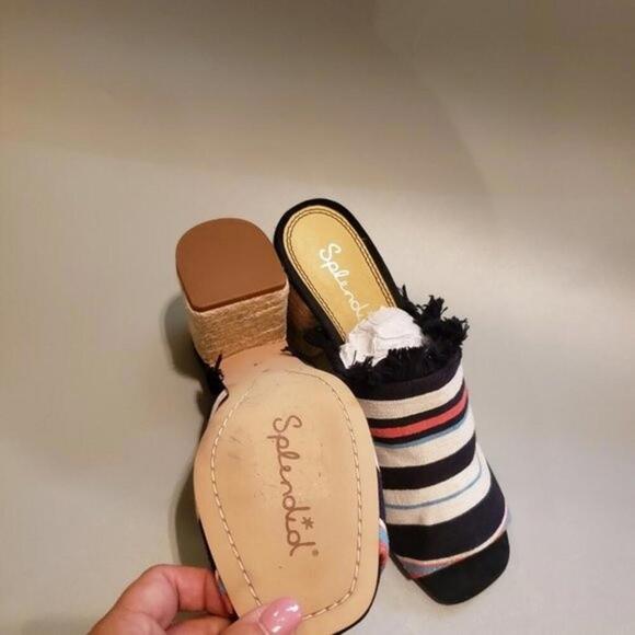 NWOB Splendid colorful mules espadrilles 8.5 (bin 3) - Picture 4 of 8